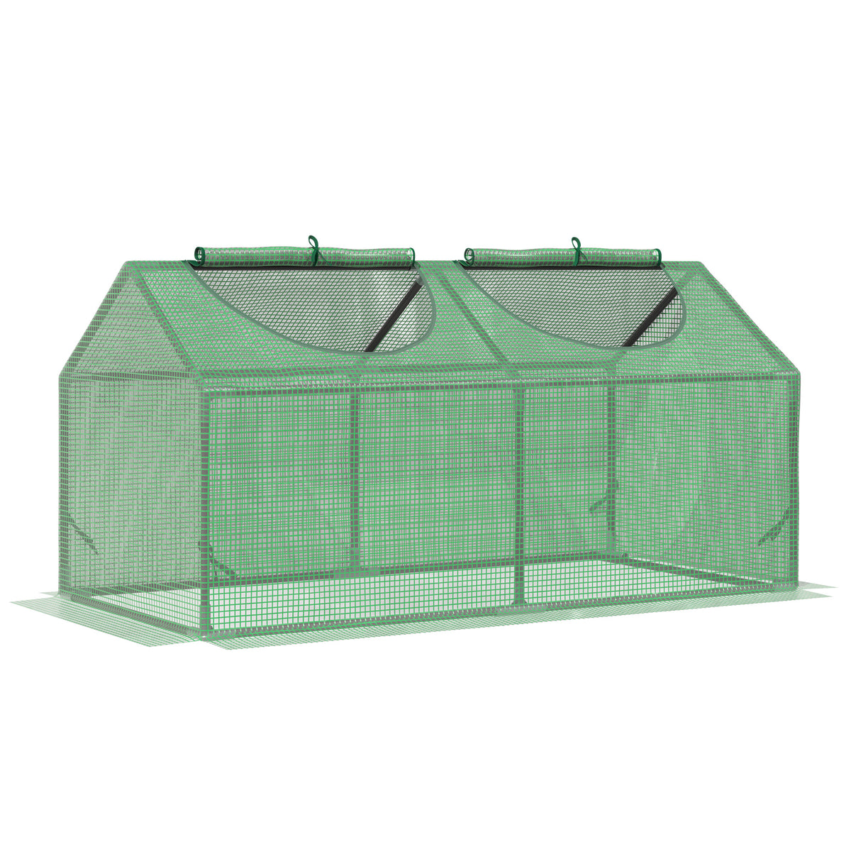 Invernadero De Terraza Outsunny Acero, Pe Verde Oscuro 120x60x60 Cm_0