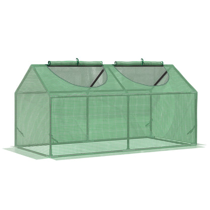 Invernadero De Terraza Outsunny Acero, Pe Verde Oscuro 120x60x60 Cm_0