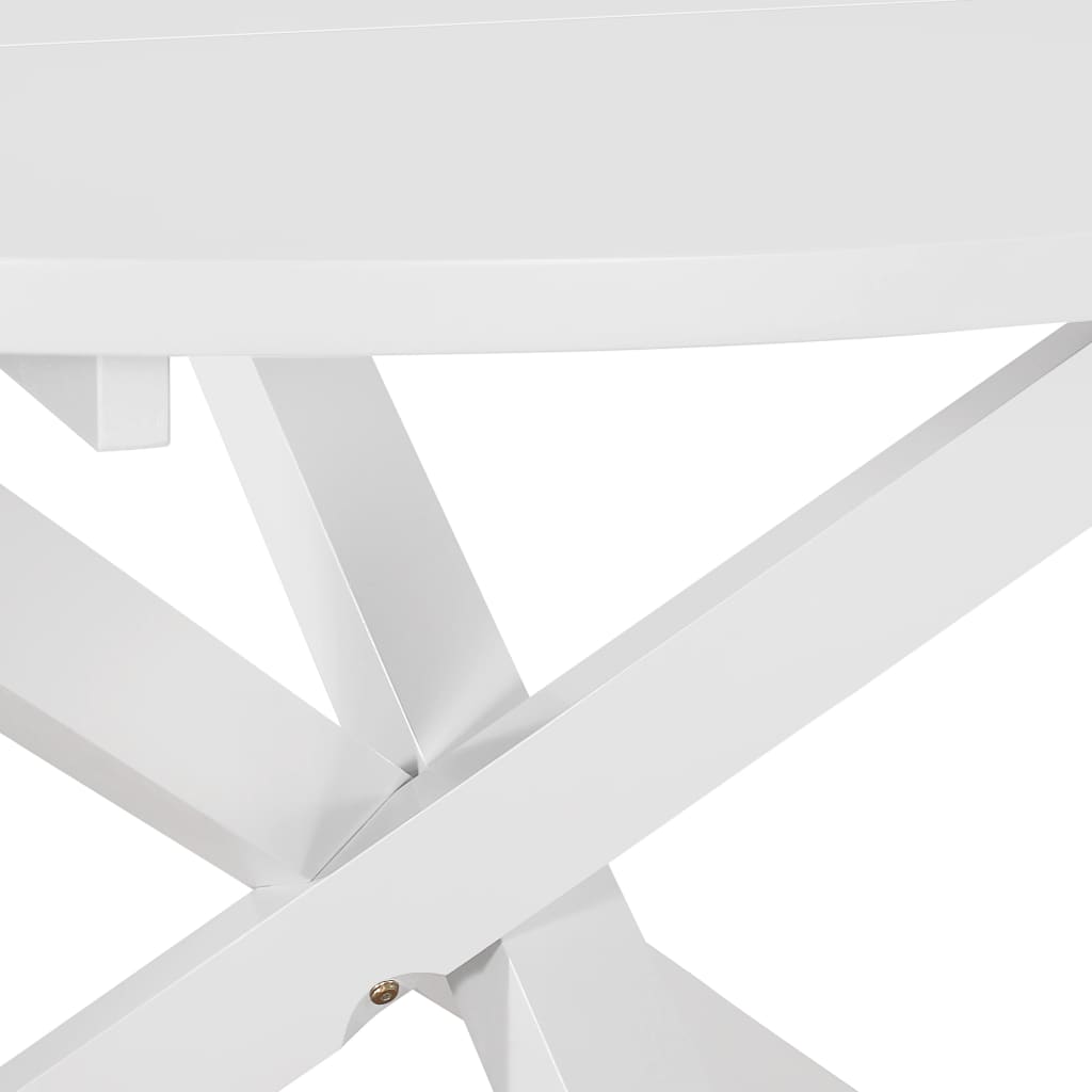 Mesa De Comedor Mdf Blanca 120x75 Cm_1