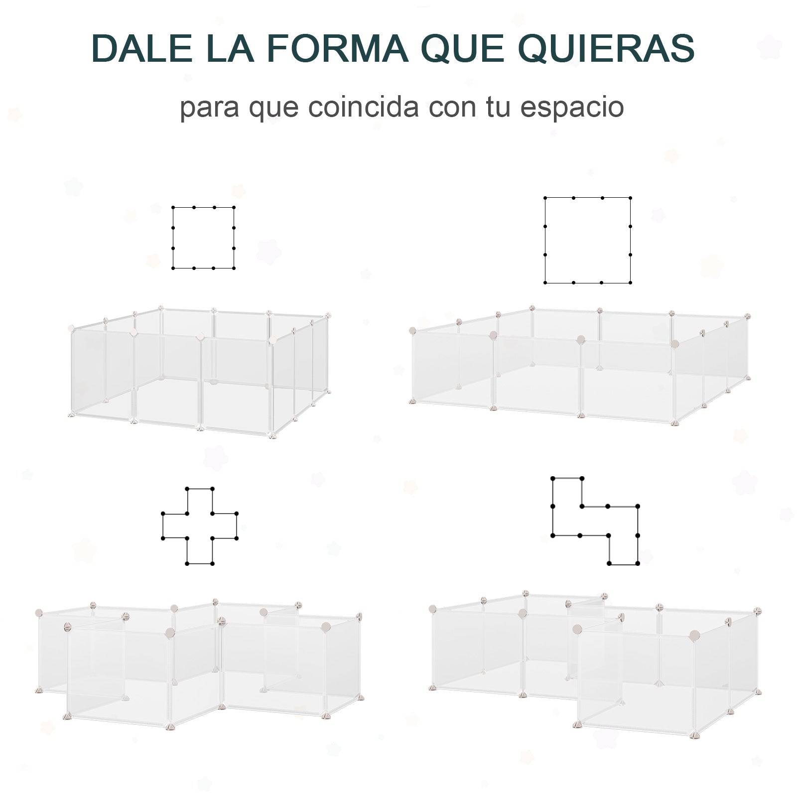 Pawhut Valla Para Animales De Metal Modulable Con 12 Paneles Cobayas Y Cachorros_5