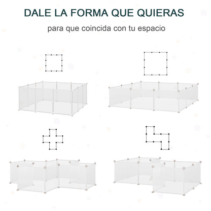 Pawhut Valla Para Animales De Metal Modulable Con 12 Paneles Cobayas Y Cachorros_5