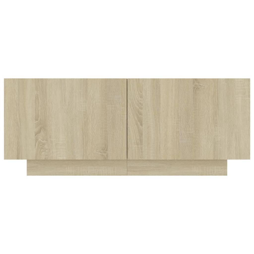 Mesita De Noche Madera De Ingeniería Roble Sonoma 100x35x40 Cm_3