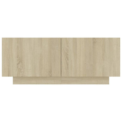 Mesita De Noche Madera De Ingeniería Roble Sonoma 100x35x40 Cm_3