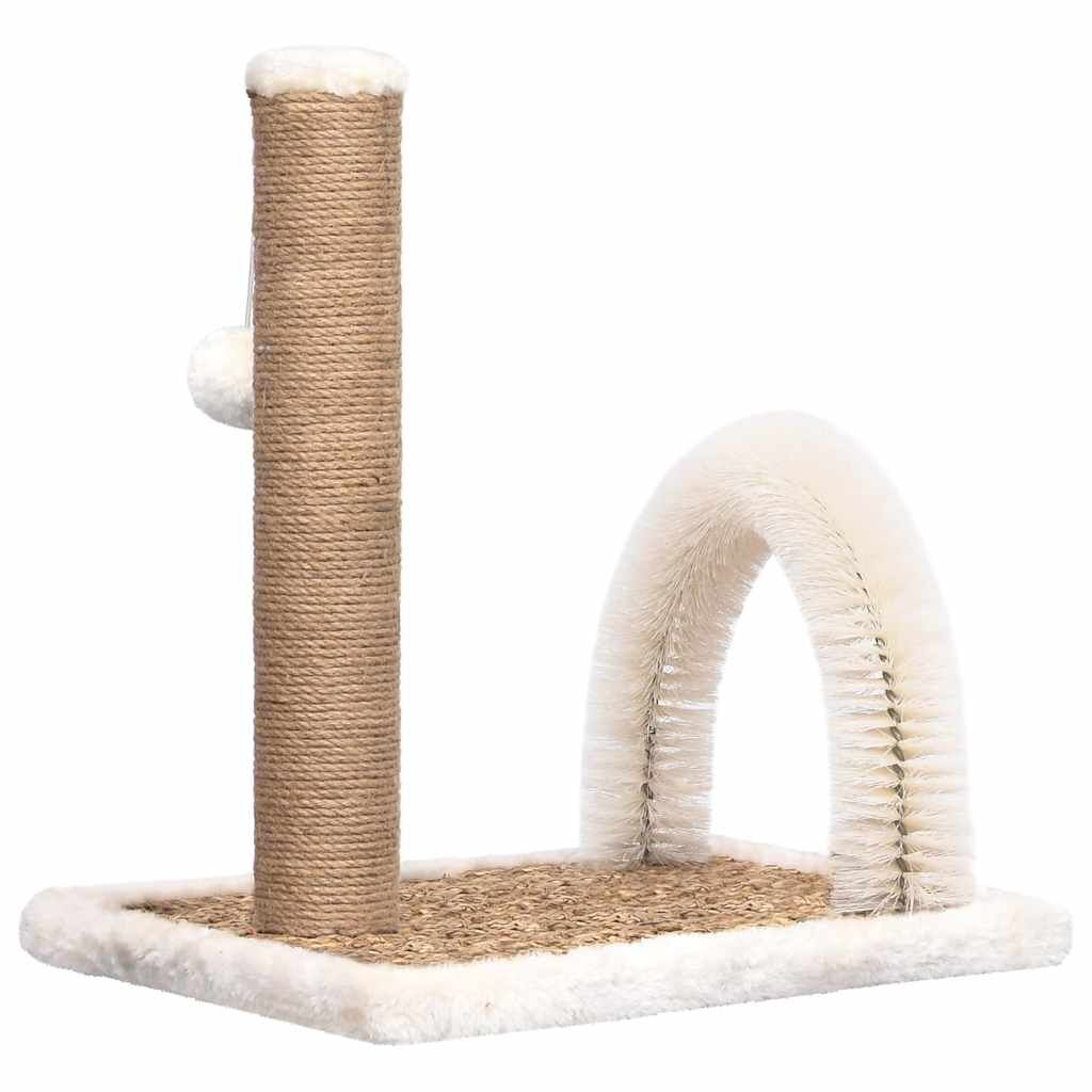 Vidaxl Árbol Para Gatos Con Cepillo De Aseo Y Poste Rascador_4