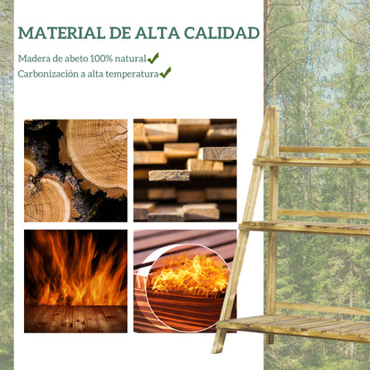 Outsunny Soporte Para Plantas De Madera De 3 Niveles_3