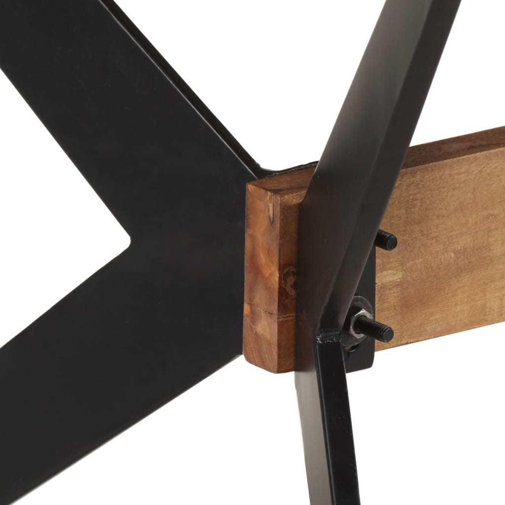 Mesa De Comedor De Madera Maciza De Mango 180x90x76 Cm_3