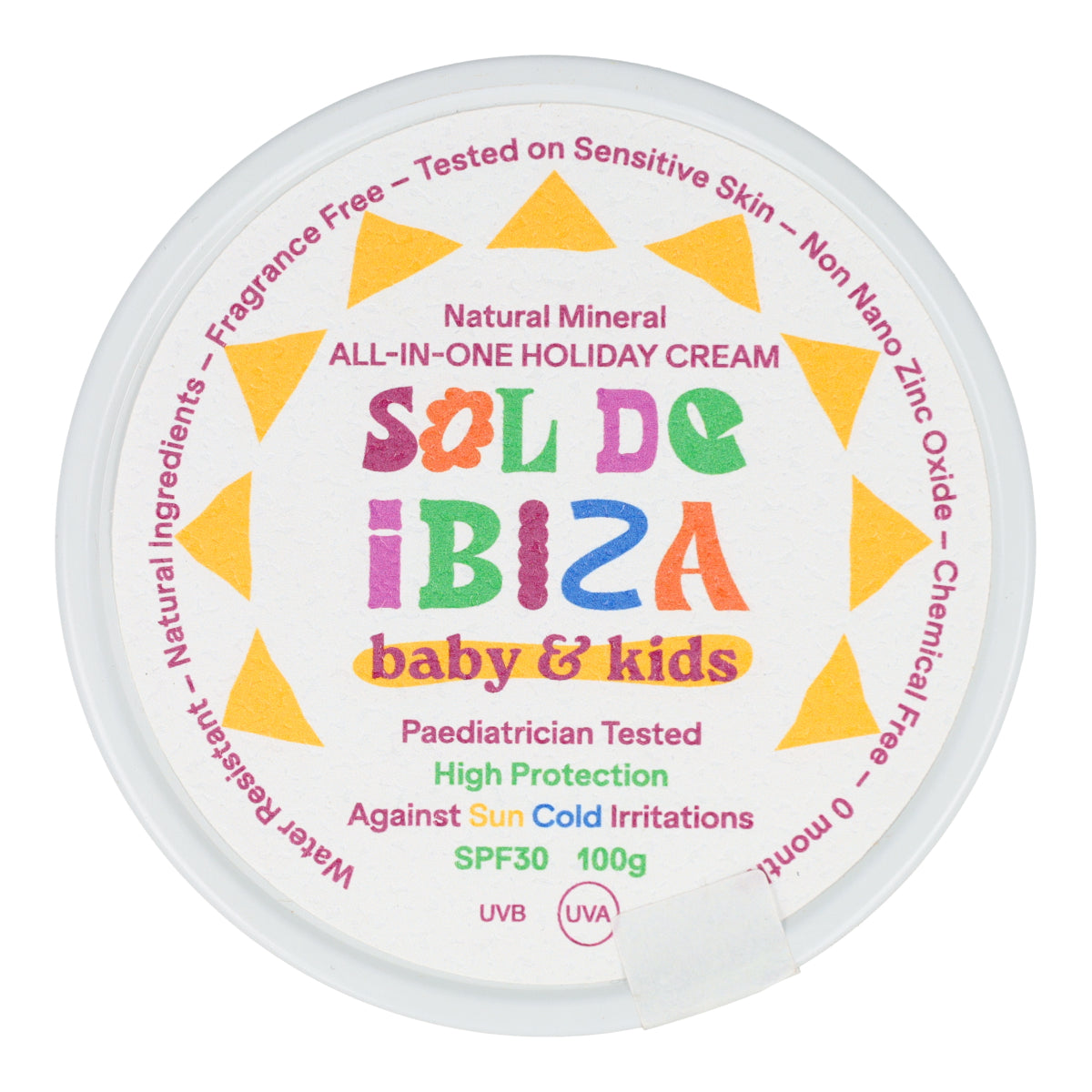 Crema Solar All in one-Bebés 0 meses SPF30 Sol de Ibiza BIO 100 g