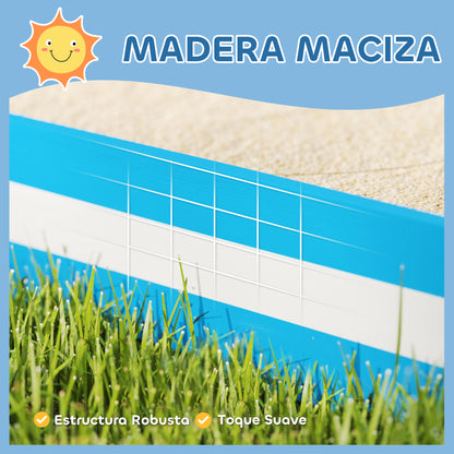 Aiyaplay Arenero Para Niños De +3 Años Con 4 Asientos 133x133x16 Cm Azul Blanco_5