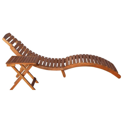 Vidaxl Tumbona De Jardín Con Mesa Y Cojín Madera Maciza De Acacia_1