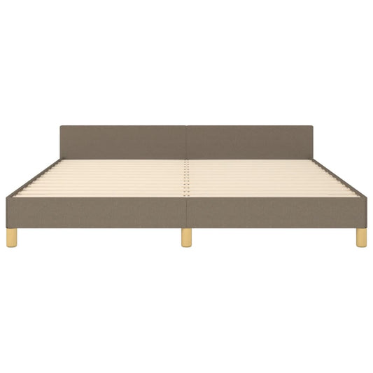 Estructura De Cama Con Cabecero De Tela Gris Taupe 180x200 Cm / Vetonek_0