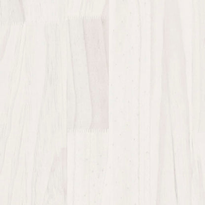 Armario Auxiliar Madera Maciza De Pino Blanco 60x36x65 Cm / Vetonek_5