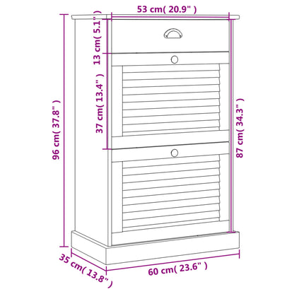 Zapatero Vigo Madera Maciza De Pino 60x35x96 Cm / Vetonek_2