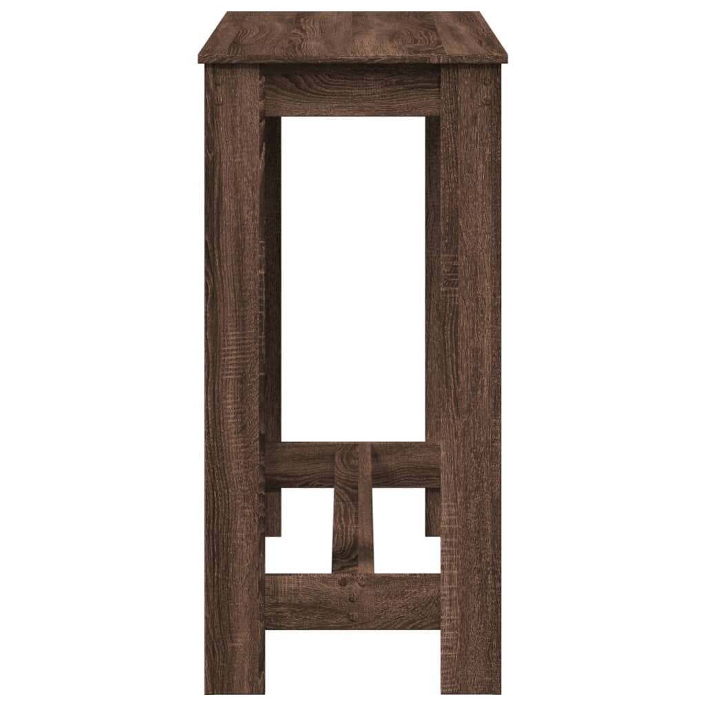 Mesa Alta De Bar Madera Ingeniería Marrón Roble 102x50x103,5 Cm_3