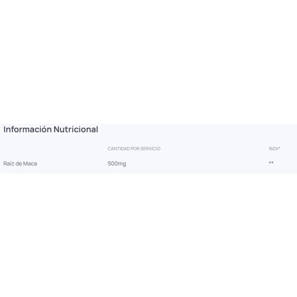 Maca 500 Mg 60 Caps