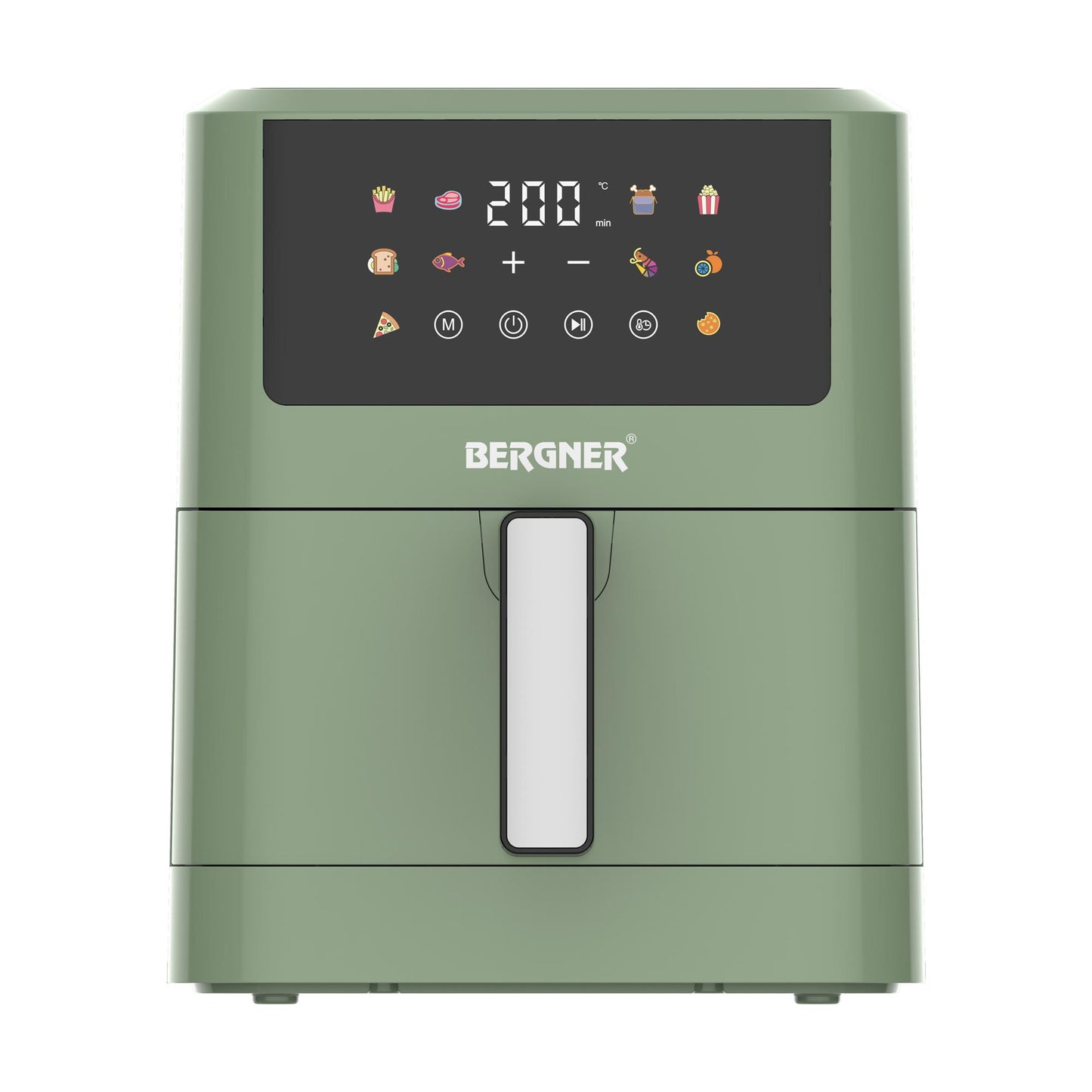 Freidora De Aire 6l 1500w Bergner Midnight Con Grill, 10 Programas Y Control De Temp_2