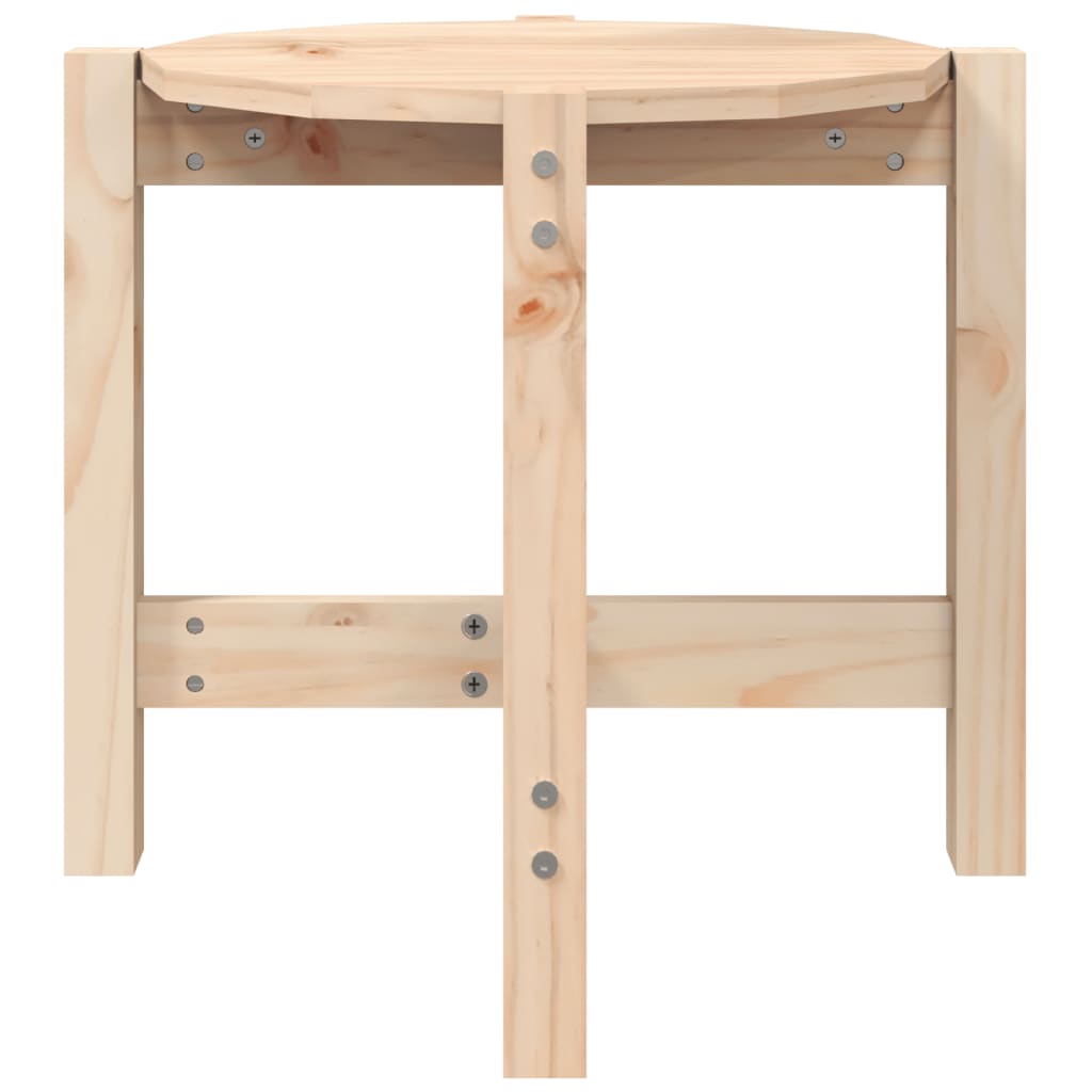 Mesa De Centro De Madera Maciza De Pino Ø52,5x45 Cm_3