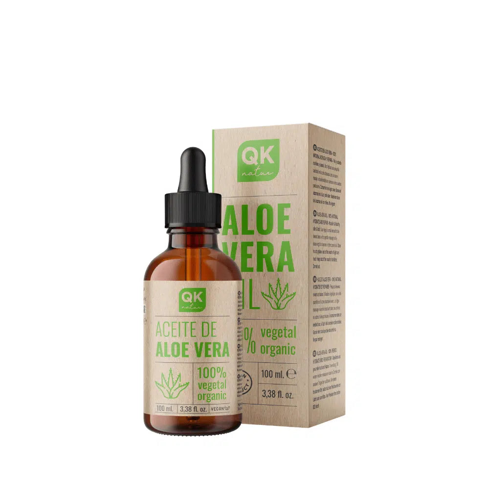 QKnatur - Aceite De Aloe Vera - Puro Y Orgánico - 100 Ml - Cuidado Intensivo Para Rostro, Cuerpo, Cabello_0