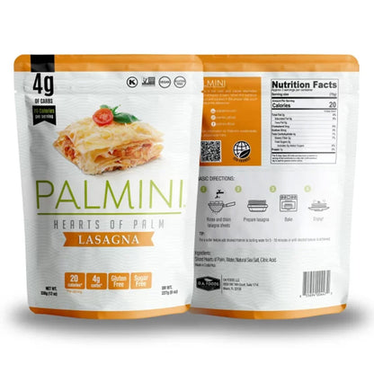 Pasta Lasagna de palmito Palmini 338 g