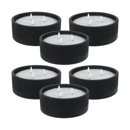 Well Home - Pack 6 Velas Led Redonda Negro