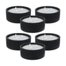 Well Home - Pack 6 Velas Led Redonda Negro