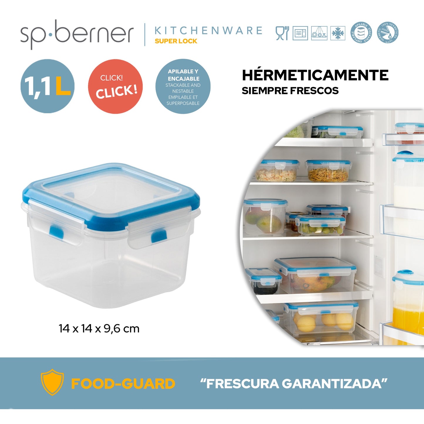 Hermético Cuadrado Super Lock 1.1 L_2