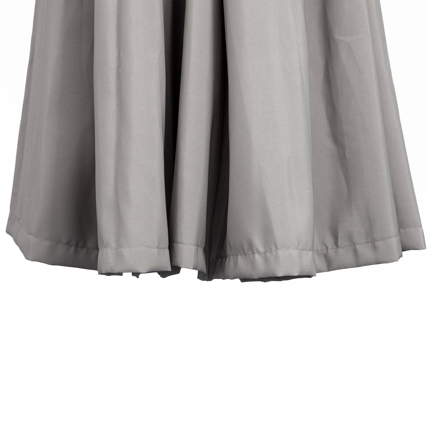 Outsunny Sombrilla Jardín Ø300 Cm Con Manivela Manual Base Cruzada Gris_3