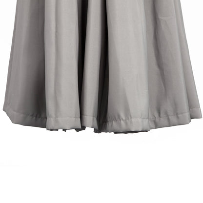 Outsunny Sombrilla Jardín Ø300 Cm Con Manivela Manual Base Cruzada Gris_3