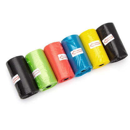 Bolsas biodegradables para excrementos 6 Rollos - 90 bolsas