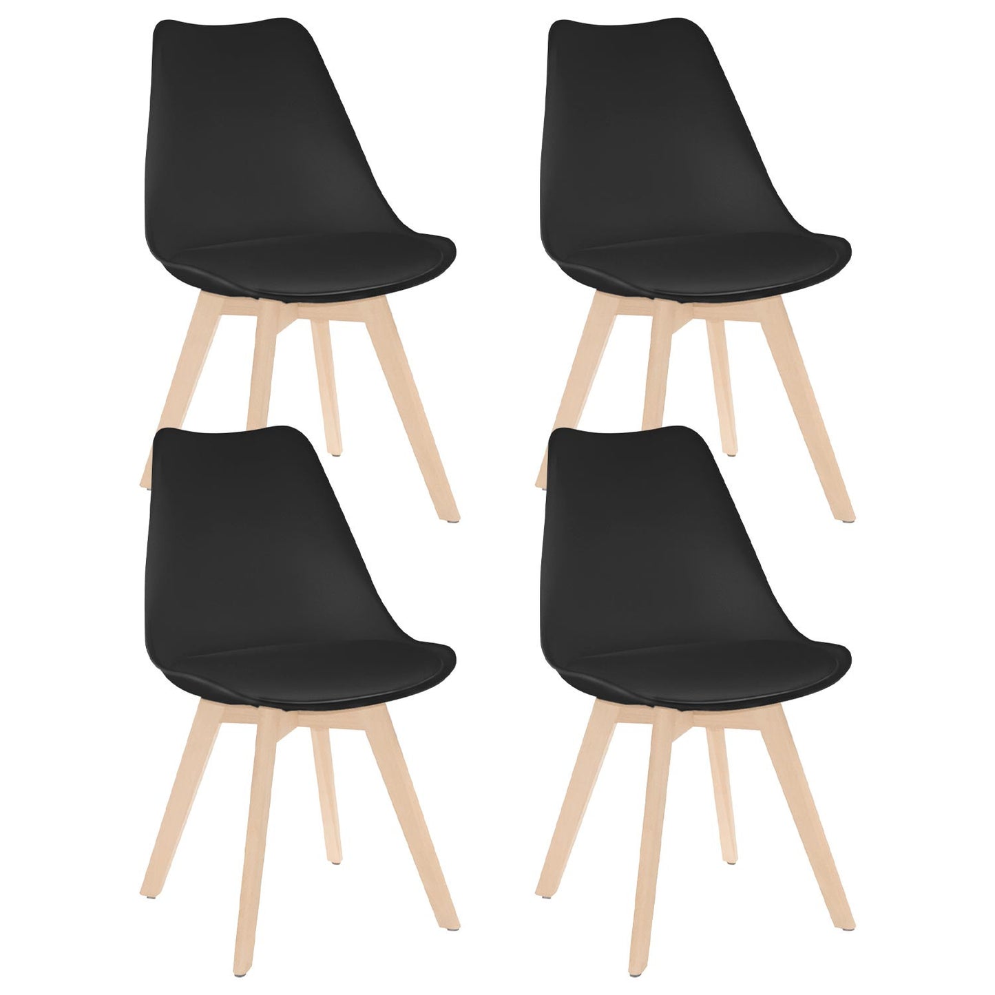 Pack 4 Sillas De Comedor Estilo Nórdico Daria 83x55x48cm Thinia Home_0