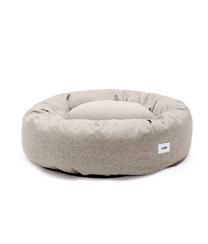 Cafide Cama Donut Para Perro Con Tejido De Chenilla Beige. Modelo Nuba. Talla L (100x100x25 Cm)_0