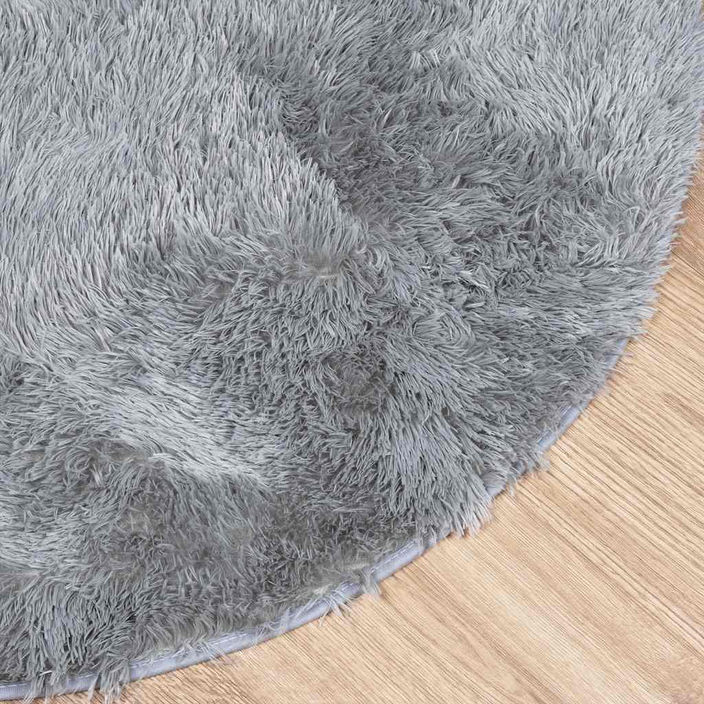 Vidaxl Alfombra De Pelo Largo Navarra Gris Claro 120x120 Cm Poliéster_3