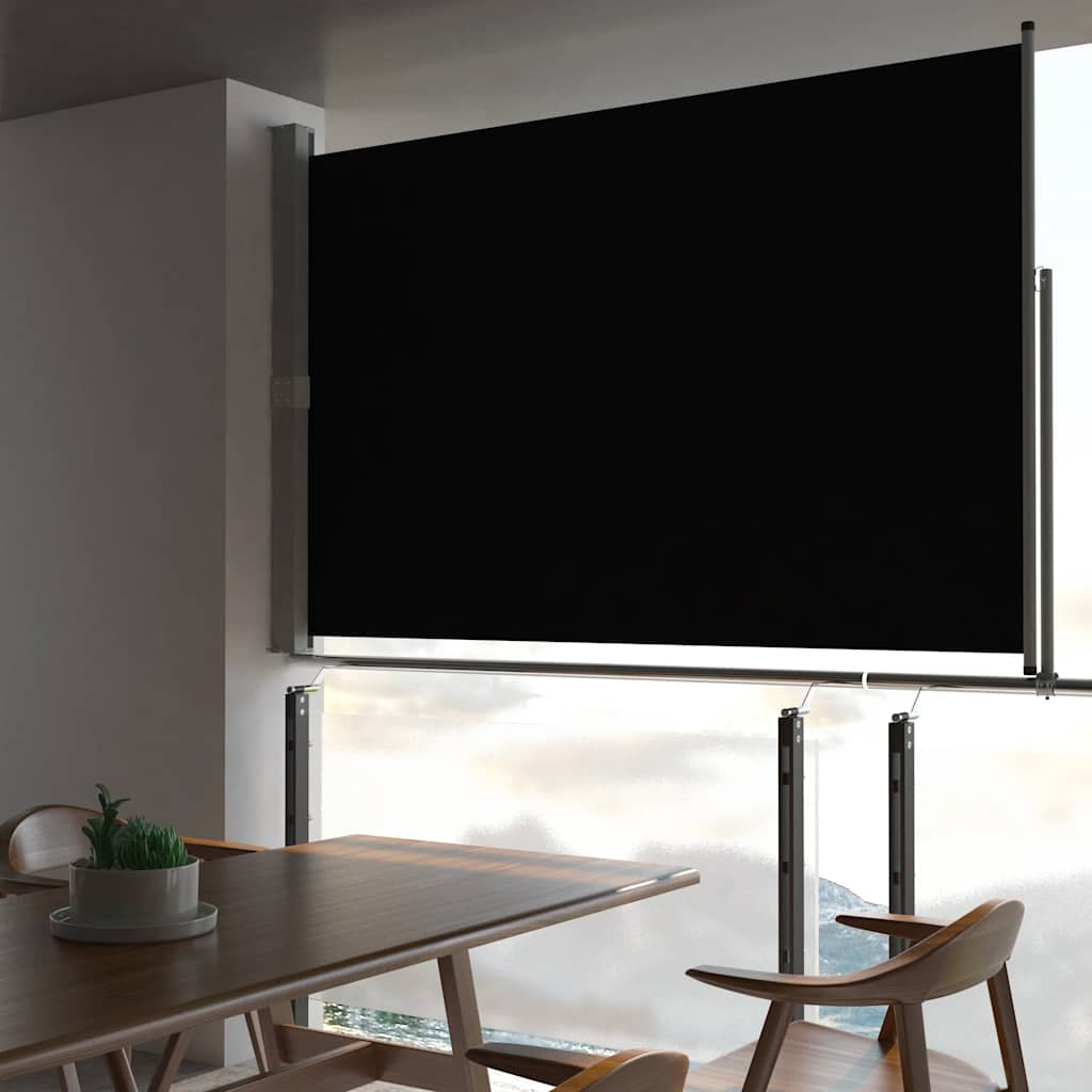 Vidaxl Toldo Lateral Retráctil Para Patio 160x300 Cm Negro_1