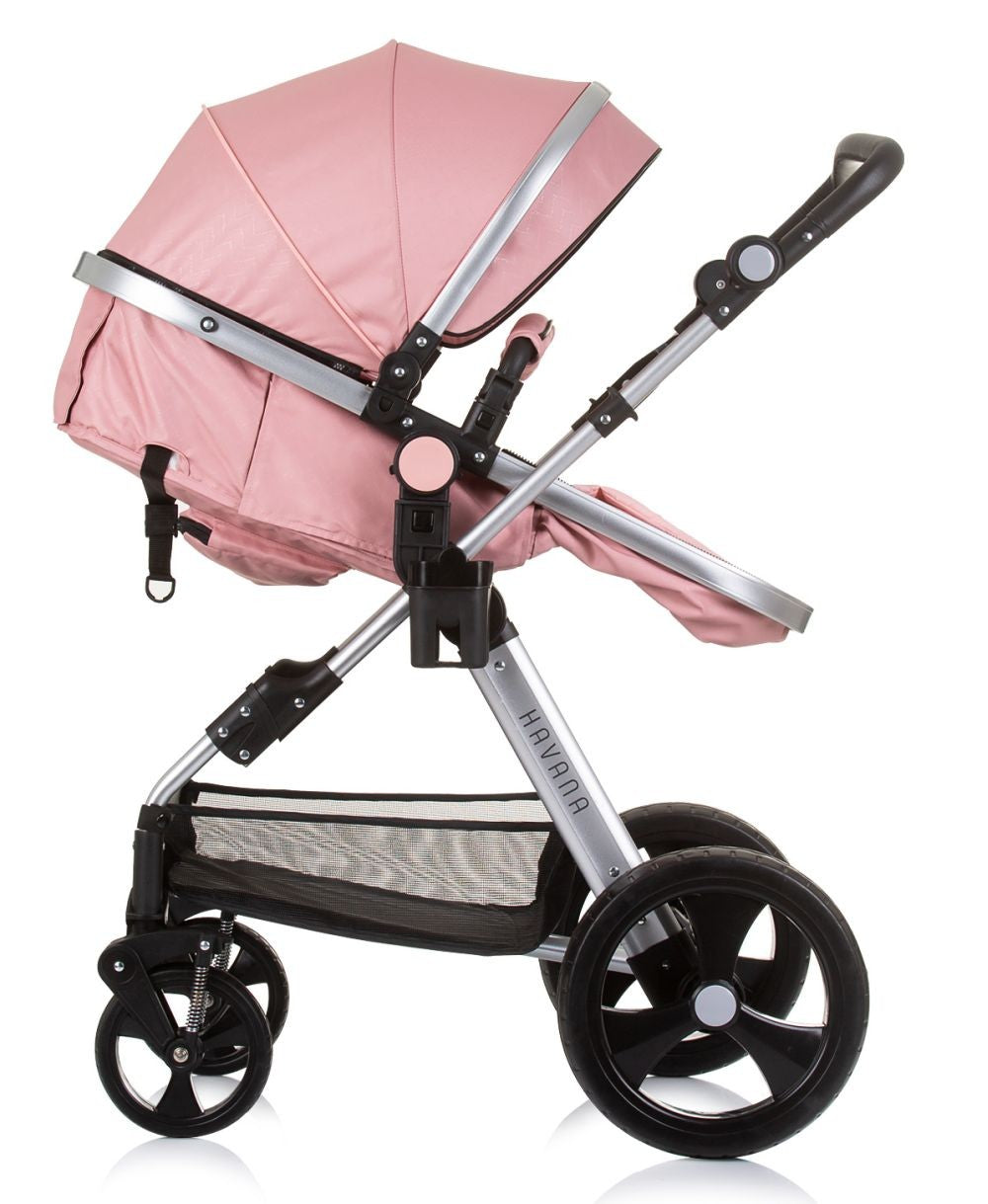 Carrito De Bebé Havana Trio Convertible Hasta 22 Kg Con Bolso Y Mosquitera Flamingo_2