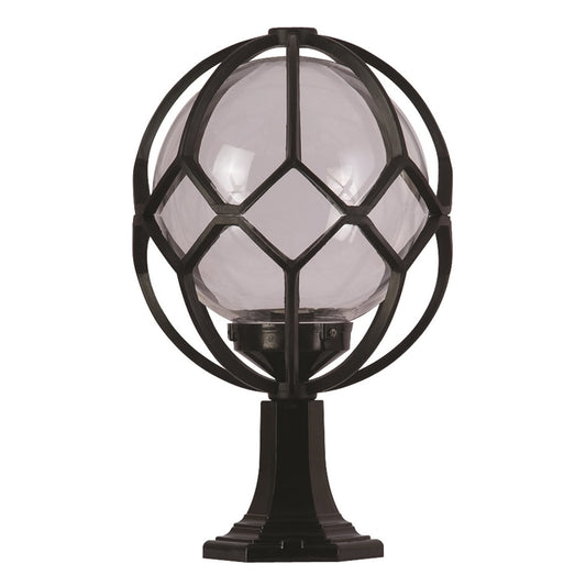 Aplique De Suelo Recto Para Exterior, Abs , Negro, 35x35x55, Casquillo E 27 Max 60 W_0