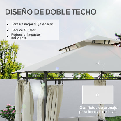 Outsunny Cenador De Jardín 4x3 M_3