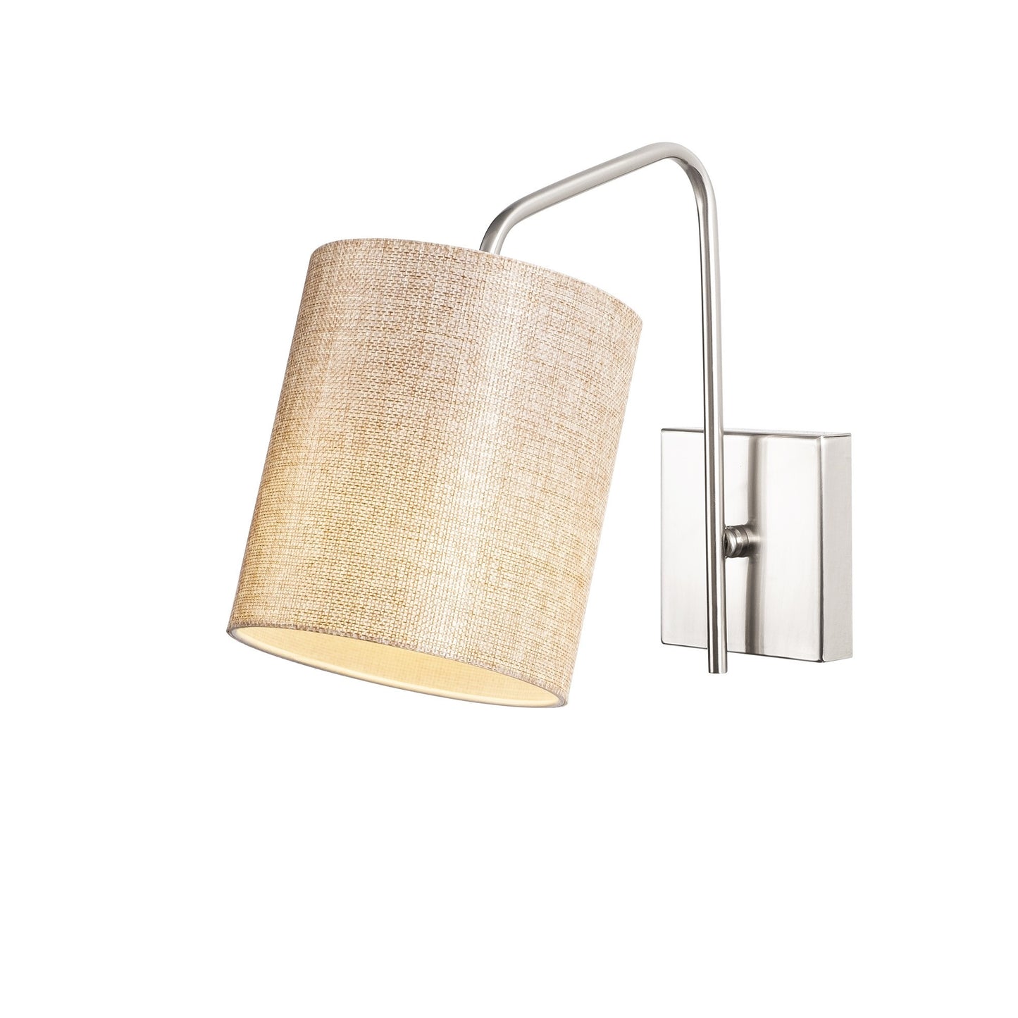 Aplique De Pared, Metal , Nickel crema, 14x27x24, Casquillo E 27 Max 40 W_2