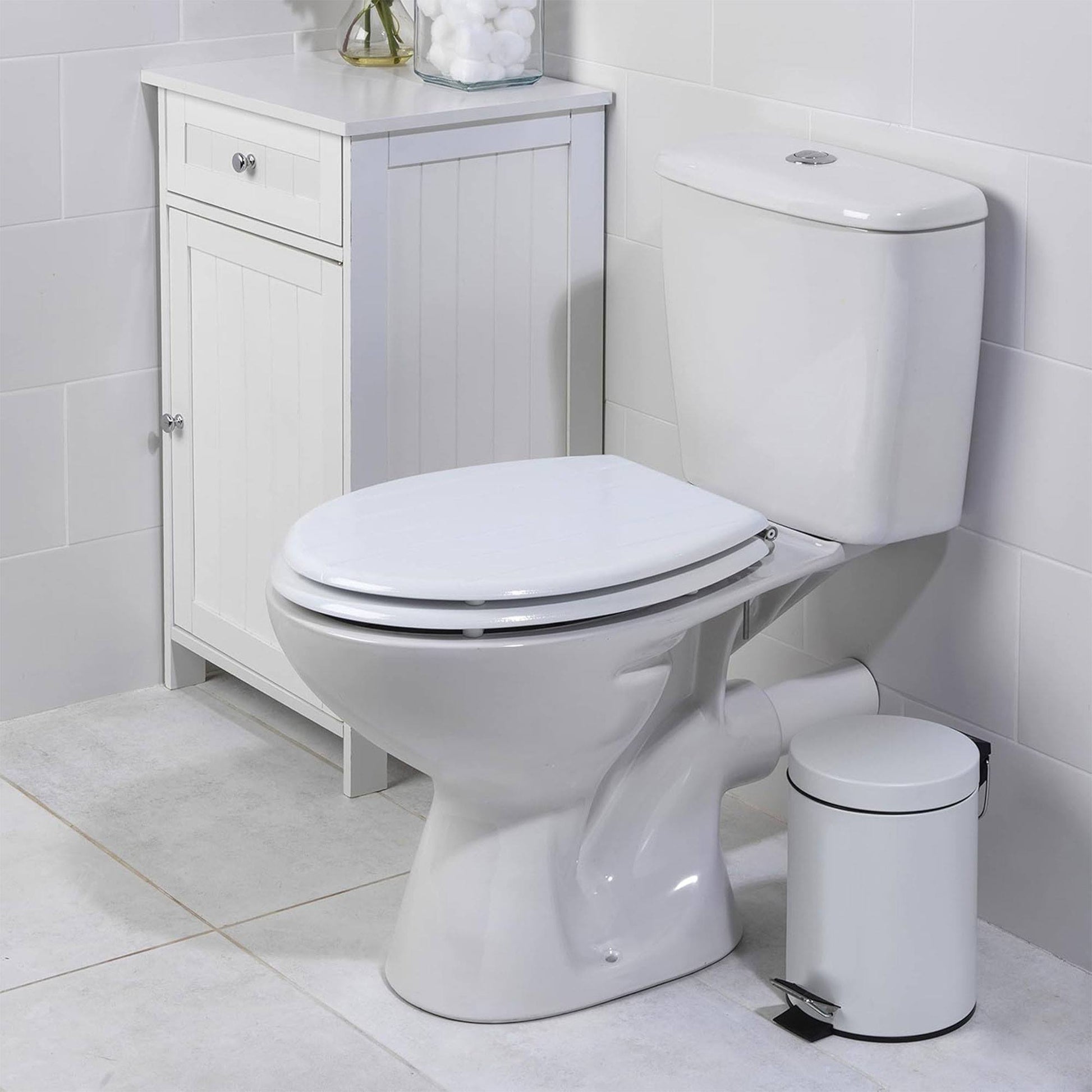 Asiento De Baño Duroplast 38x5,5x47cm Con Tapa Y Bisagras Cromadas Abs - Well Home_2