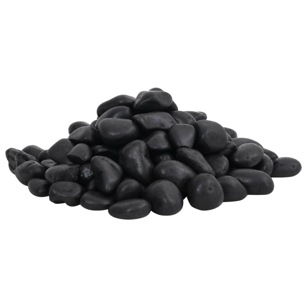 Vidaxl Guijarros Pulidos Negros 25 Kg 2-5 Cm_0