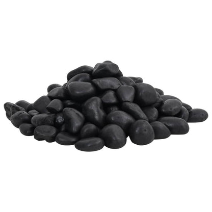 Vidaxl Guijarros Pulidos Negros 25 Kg 2-5 Cm_0