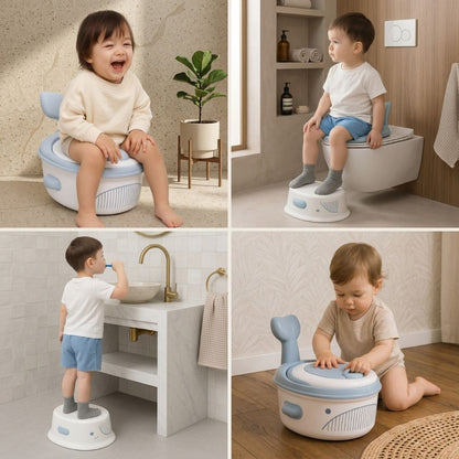 Orinal Infantil 3 En 1 Para Bebé, Tapa Extraíble, Asiento Acolchado Y Antisalpicaduras Bathby_4