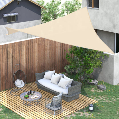 Outsunny Toldo Vela De Sombra Rectangular 4x6 M Con Anti-uv Crema_1
