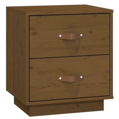 Mesitas De Noche 2 Uds Madera De Pino Marrón Miel 40x34x45 Cm_4