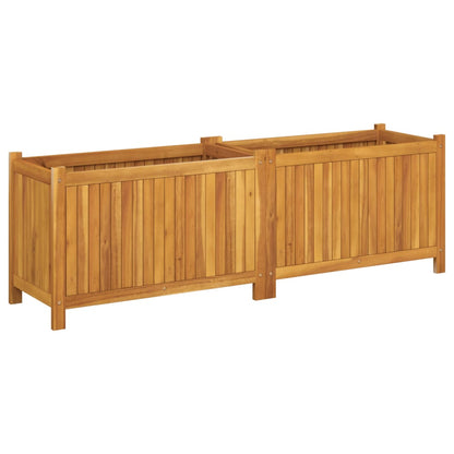 Jardinera Con Forro Madera Maciza De Acacia 153x38,5x50 Cm_4