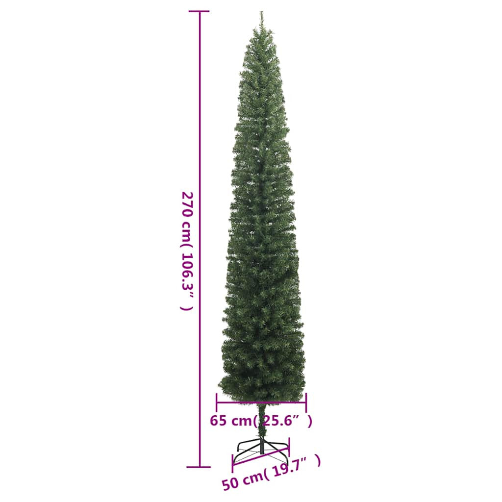 Vidaxl Árbol De Navidad Estrecho Con 300 Led Y Bolas 270 Cm_2