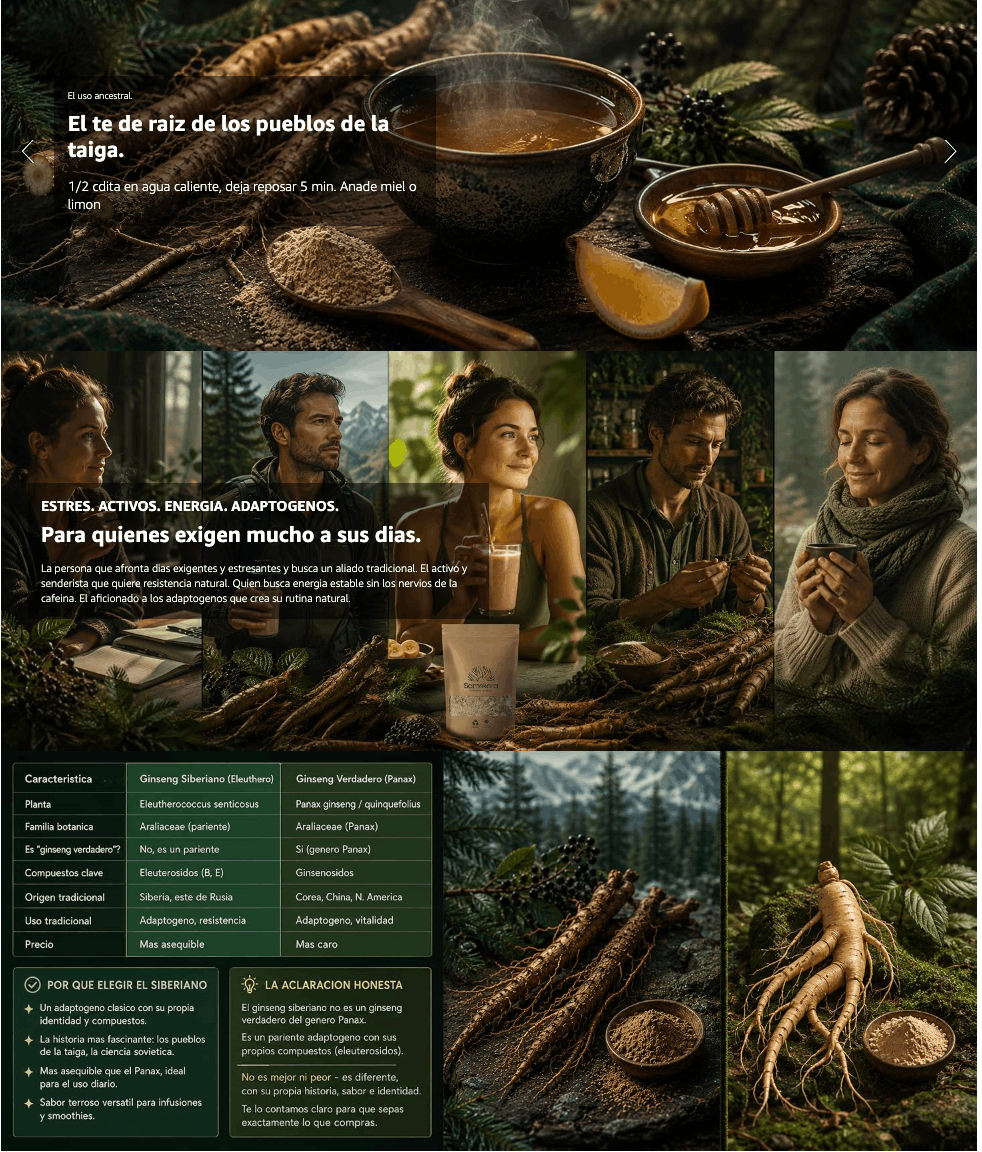 Ginseng Siberiano En Polvo Bio - 100g | Superalimento Ecológico Vegano Para Batidos, Smoothies Y Zumos_4