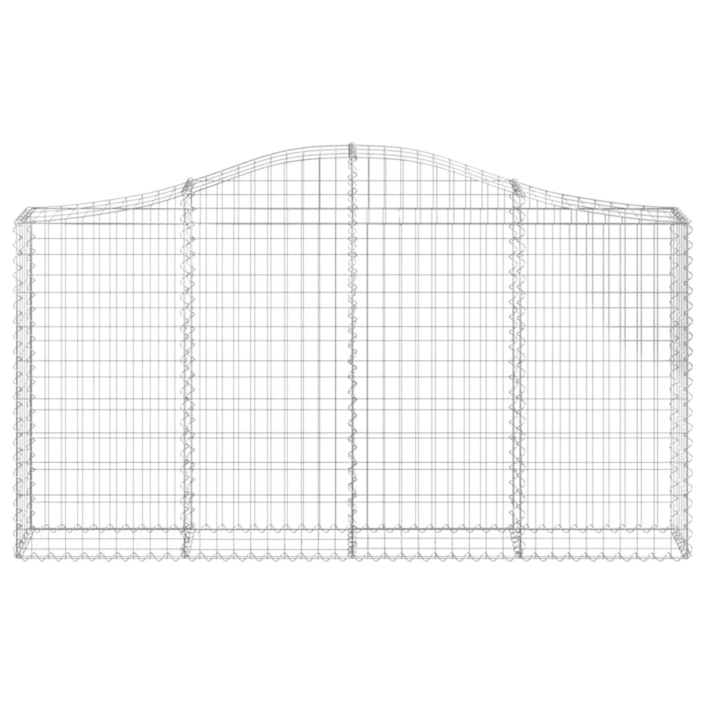 Cestas De Gaviones 6 Uds Forma De Arco Hierro 200x30x100/120 Cm_3