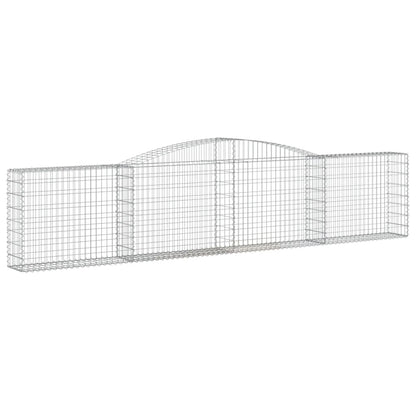 Cestas De Gaviones 4 Uds Forma De Arco Hierro 400x30x80/100 Cm_2