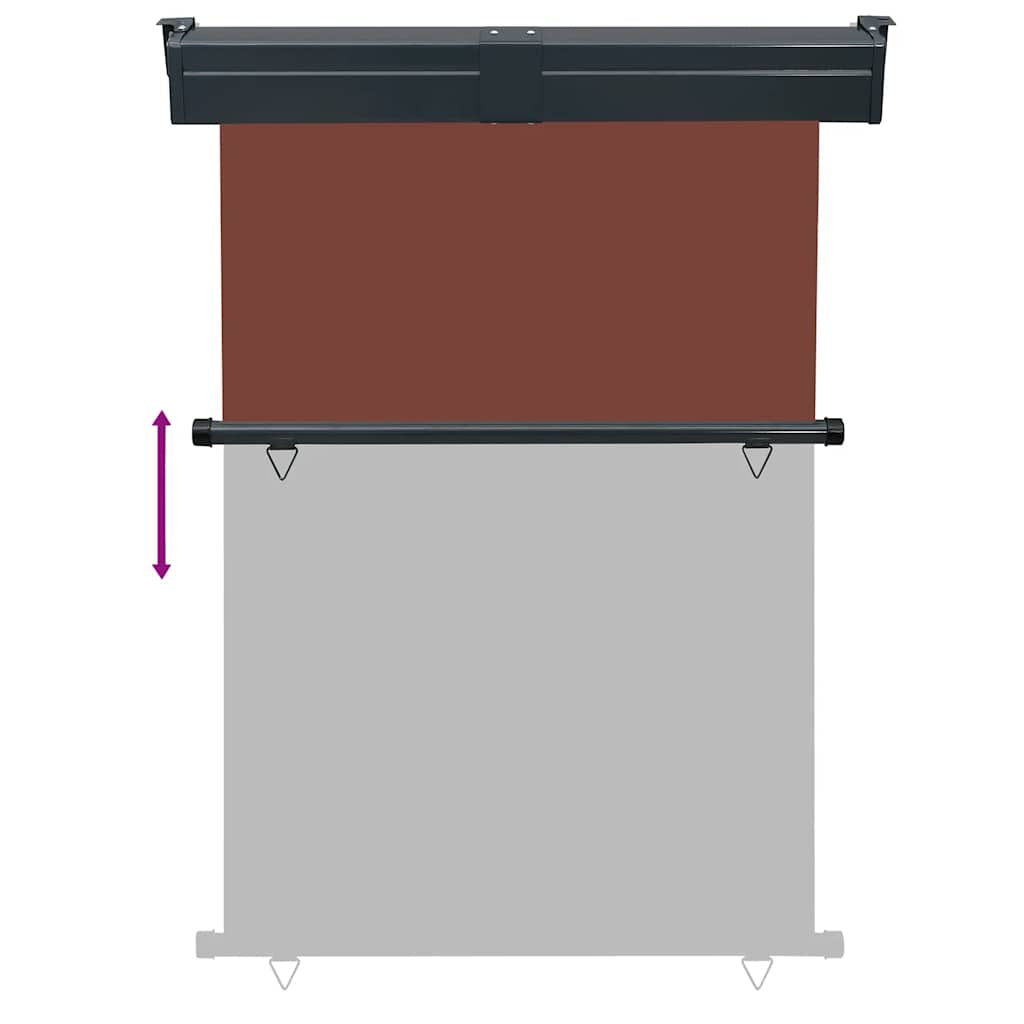 Vidaxl Toldo Lateral De Balcón Marrón 125x250 Cm_4