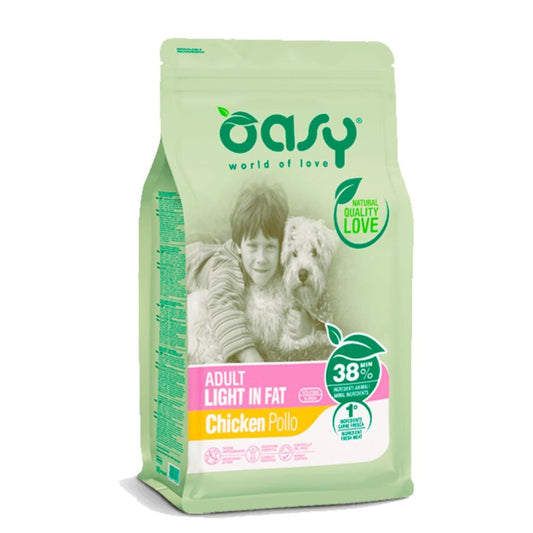 Pienso Oasy Para Perro Adulto Light De Pollo 12kg_0