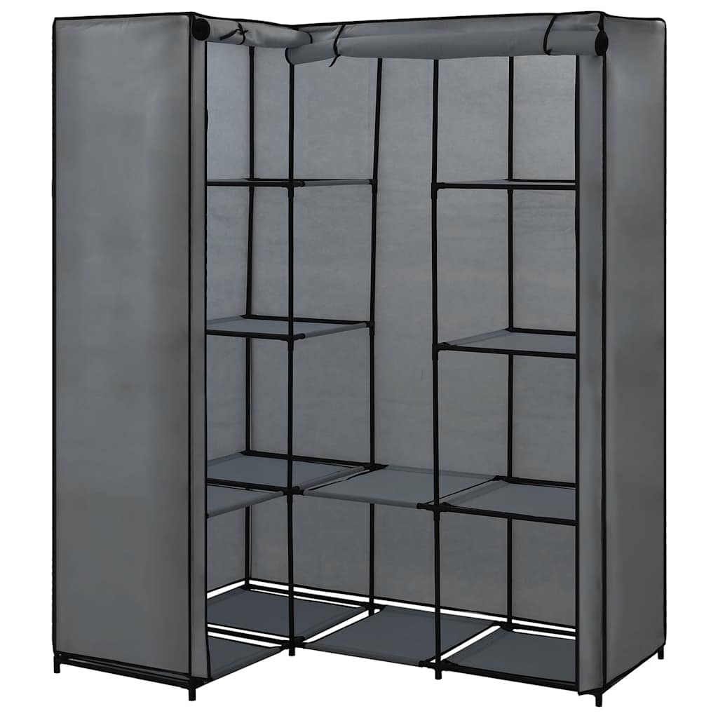 Armario De Esquina Gris 130x87x169 Cm_0